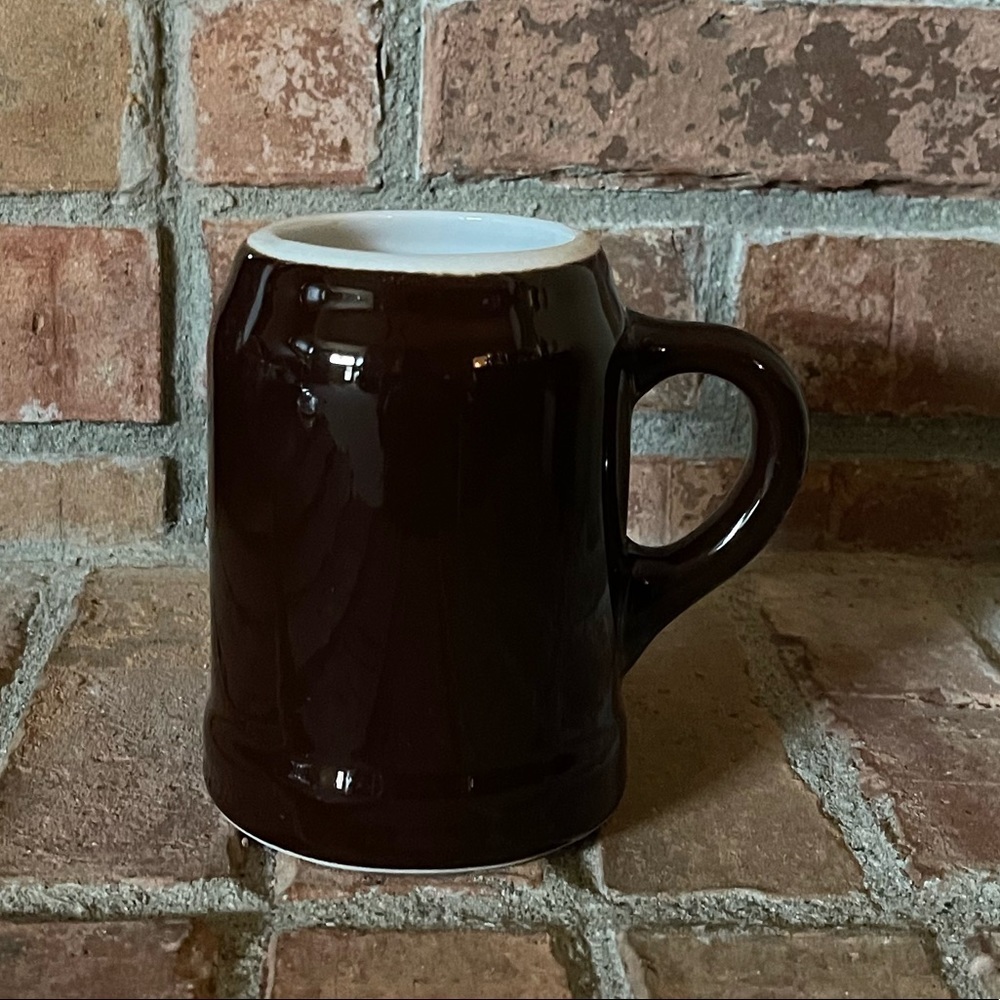 Vtg Fraunfelter Brown Glazed Mug